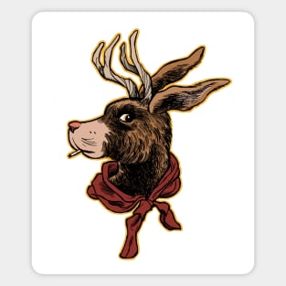 Hipster Jackalope Magnet